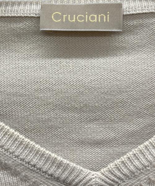 Cruciani（クルチアーニ）Cruciani (クルチアーニ) Vネックニット ベージュ サイズ:46の古着・服飾アイテム