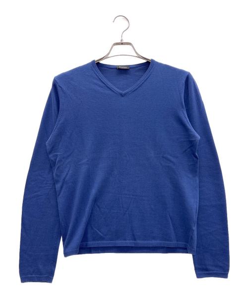 Cruciani（クルチアーニ）Cruciani (クルチアーニ) Vネックニット ブルー サイズ:46の古着・服飾アイテム