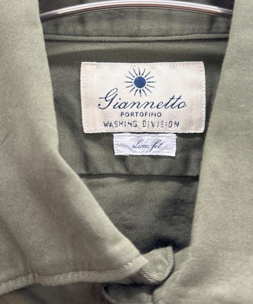 giannetto（ジャンネット）giannetto (ジャンネット) ボタンダウンシャツ オリーブ サイズ:16/41の古着・服飾アイテム