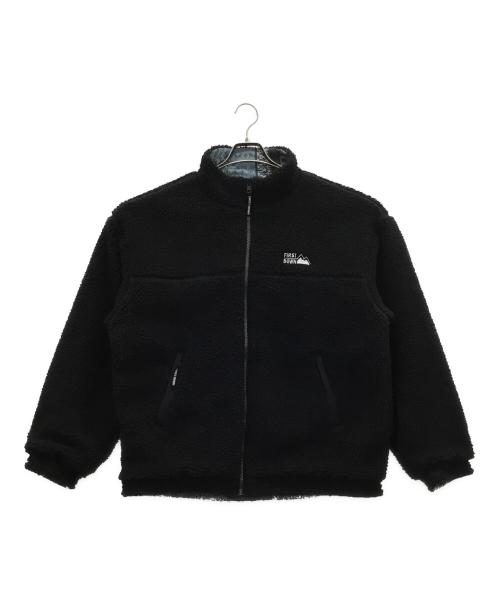 FIRST DOWN（ファーストダウン）FIRST DOWN (ファーストダウン) リバーシブルボアジャケット ブラック×ブルー サイズ:Lの古着・服飾アイテム