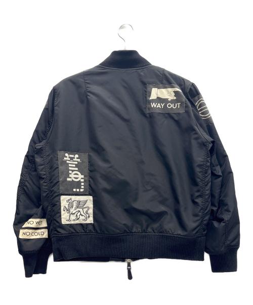 ROUNDEL by London Underground（ラウンデル・バイ・ロンドン・アンダーグラウンド）ROUNDEL by London Underground (ラウンデル・バイ・ロンドン・アンダーグラウンド) MA-1ジャケット ブラック サイズ:Sの古着・服飾アイテム