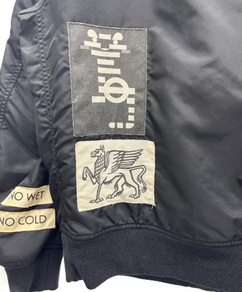 ROUNDEL by London Underground（ラウンデル・バイ・ロンドン・アンダーグラウンド）ROUNDEL by London Underground (ラウンデル・バイ・ロンドン・アンダーグラウンド) MA-1ジャケット ブラック サイズ:Sの古着・服飾アイテム