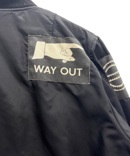 ROUNDEL by London Underground（ラウンデル・バイ・ロンドン・アンダーグラウンド）ROUNDEL by London Underground (ラウンデル・バイ・ロンドン・アンダーグラウンド) MA-1ジャケット ブラック サイズ:Sの古着・服飾アイテム