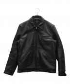 WEST RIDEウエストライド）の古着「シングルライダースジャケット」｜ブラック