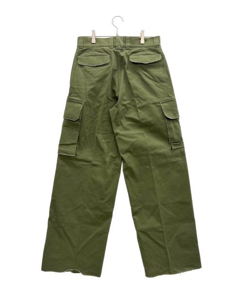 soerte（ソエルテ）soerte (ソエルテ) ワイドストレートミリタリーカーゴパンツ カーキ サイズ:3の古着・服飾アイテム