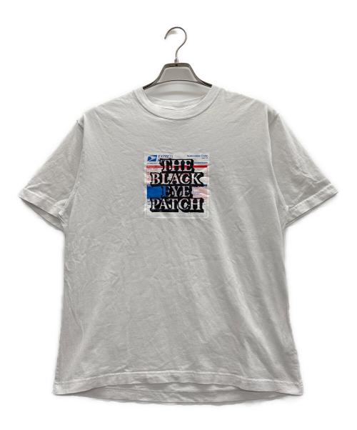 THE BLACK EYE PATCH（ブラックアイパッチ）THE BLACK EYE PATCH (ブラックアイパッチ) プリントTシャツ ホワイト×ブルー サイズ:Lの古着・服飾アイテム