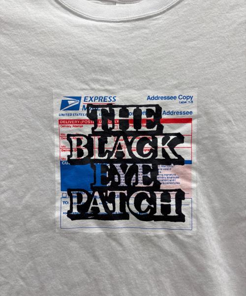 THE BLACK EYE PATCH（ブラックアイパッチ）THE BLACK EYE PATCH (ブラックアイパッチ) プリントTシャツ ホワイト×ブルー サイズ:Lの古着・服飾アイテム