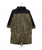 Samansa Mos2×GERRYサマンサモスモス×ジェリー）の古着「ロングマウンテンパーカー」｜カーキ×ブラック