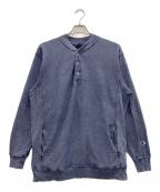 Championチャンピオン）の古着「ヘンリーネックスウェット」｜ネイビー