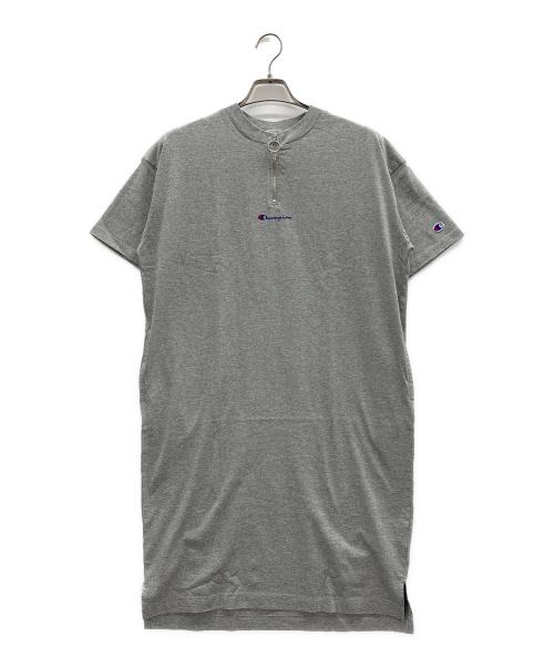 Champion（チャンピオン）Champion (チャンピオン) ハーフジップワンピース グレー サイズ:L 未使用品の古着・服飾アイテム
