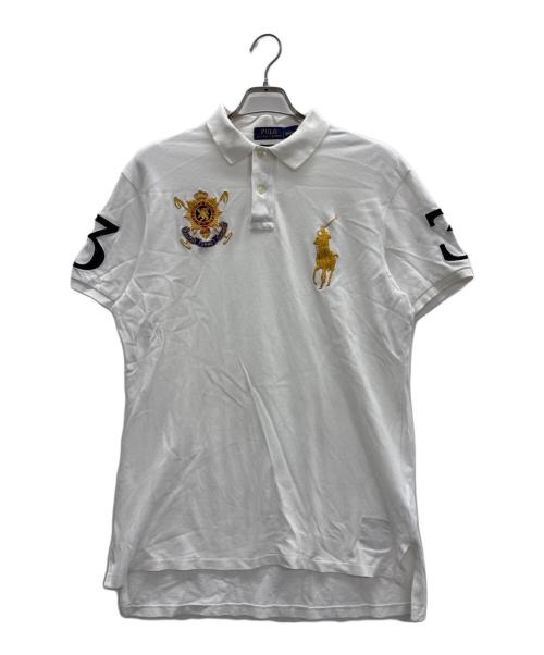 POLO RALPH LAUREN（ポロ・ラルフローレン）POLO RALPH LAUREN (ポロ・ラルフローレン) 刺繍ポロシャツ ホワイト サイズ:Lの古着・服飾アイテム