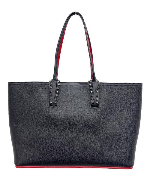 Christian Louboutin（クリスチャン・ルブタン）Christian Louboutin (クリスチャン・ルブタン) スタッズトートバッグ ブラック×レッドの古着・服飾アイテム