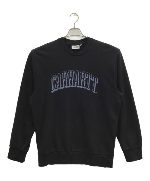 Carhartt WIP（カーハート ワークインプログレス）Carhartt WIP (カーハート ワークインプログレス) クルースウェット ブラック×グレー サイズ:Lの古着・服飾アイテム