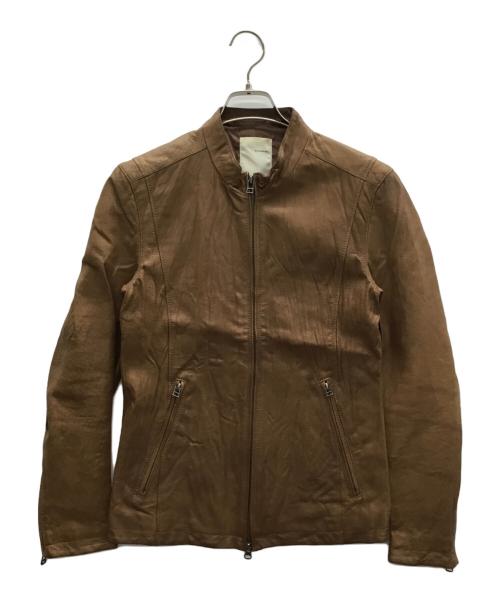STUDIOUS（ステュディオス）STUDIOUS (ステュディオス) レザージャケット ブラウン サイズ:Mの古着・服飾アイテム