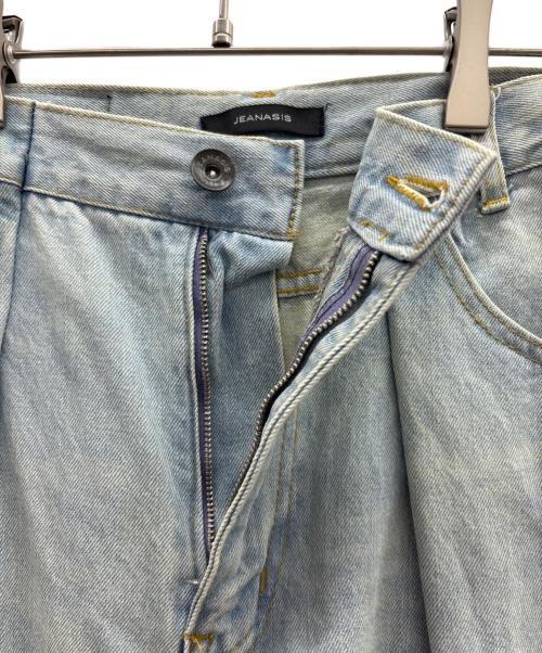 JEANASIS（ジーナシス）JEANASIS (ジーナシス) タックデニムワイドパンツ ブルー サイズ:Sの古着・服飾アイテム