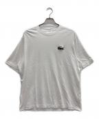 LACOSTEラコステ）の古着「シェニールワニロゴルーズフィットTシャツ」｜ホワイト