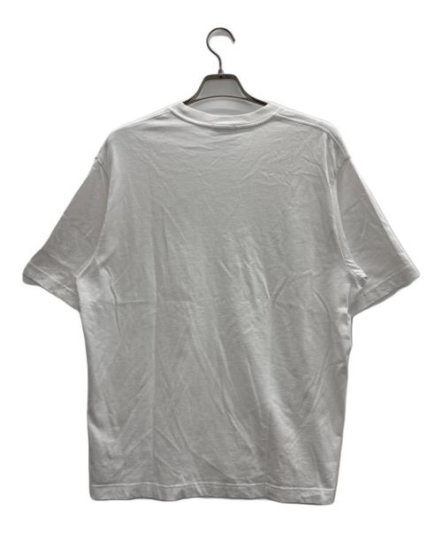 LACOSTE（ラコステ）LACOSTE (ラコステ) シェニールワニロゴルーズフィットTシャツ ホワイト サイズ:Lの古着・服飾アイテム