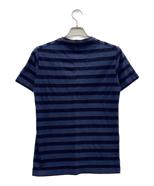 BURBERRY BLACK LABEL（バーバリーブラックレーベル）BURBERRY BLACK LABEL (バーバリーブラックレーベル) ヘンリーネックカットソー ネイビー×ブラック サイズ:2の古着・服飾アイテム