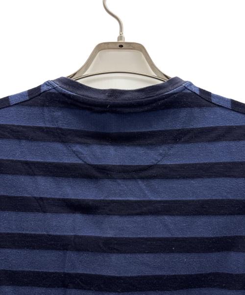 BURBERRY BLACK LABEL（バーバリーブラックレーベル）BURBERRY BLACK LABEL (バーバリーブラックレーベル) ヘンリーネックカットソー ネイビー×ブラック サイズ:2の古着・服飾アイテム