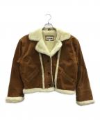 KINO KINO Saurusキノサウルス）の古着「ムートンジャケット」｜ブラウン×ホワイト