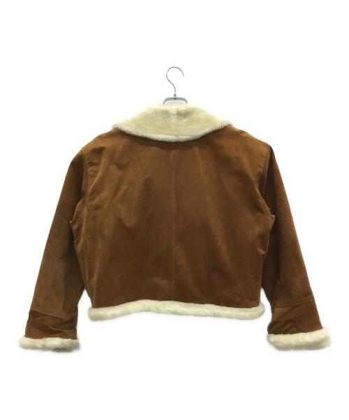 KINO KINO Saurus（キノサウルス）KINO KINO Saurus (キノサウルス) ムートンジャケット ブラウン×ホワイト サイズ:Mの古着・服飾アイテム