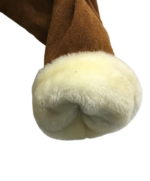 KINO KINO Saurus（キノサウルス）KINO KINO Saurus (キノサウルス) ムートンジャケット ブラウン×ホワイト サイズ:Mの古着・服飾アイテム