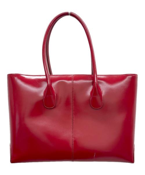 TOD'S（トッズ）TOD'S (トッズ) ハンドバッグ レッドの古着・服飾アイテム