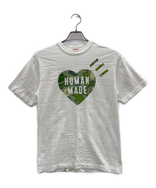 HUMAN MADE（ヒューマンメイド）HUMAN MADE (ヒューマンメイド) KAWS (カウズ) グラフィック Tシャツ ホワイト×グリーン サイズ:Sの古着・服飾アイテム