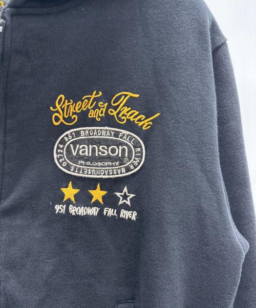VANSON（バンソン）VANSON (バンソン) ジップパーカー ブラック サイズ:Lの古着・服飾アイテム