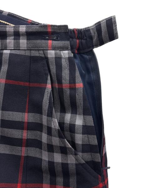 Burberry's（バーバリーズ）Burberry's (バーバリーズ) キュロットスカート ネイビー×レッド サイズ:Lの古着・服飾アイテム
