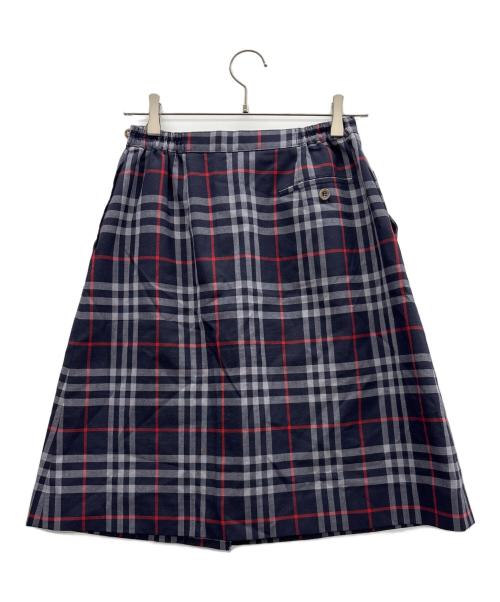 Burberry's（バーバリーズ）Burberry's (バーバリーズ) キュロットスカート ネイビー×レッド サイズ:Lの古着・服飾アイテム