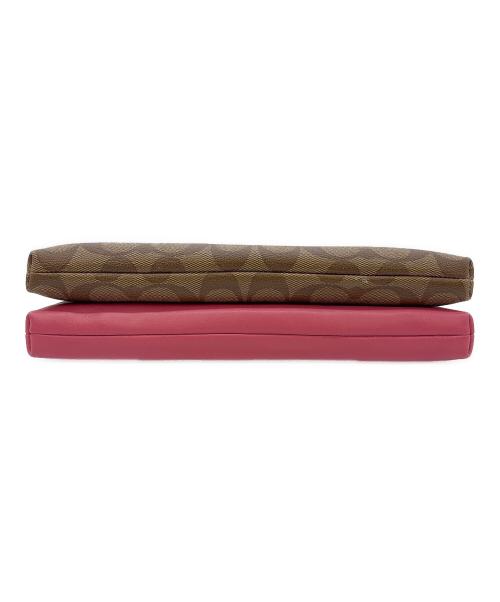 COACH（コーチ）COACH (コーチ) ショルダーバッグ ブラウン×ピンクの古着・服飾アイテム