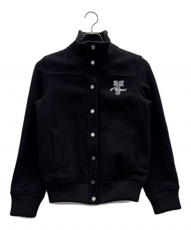 クレージュ スタジャン 黒 ジャケット ブルゾン y2k courreges21 中古・古着通販】courreges 21 (クレージュ21) ウールスタジャン