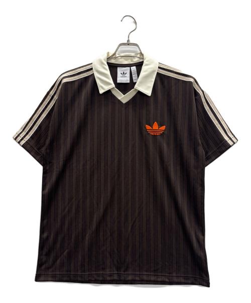 adidas（アディダス）adidas (アディダス) フットボールTシャツ ブラウン サイズ:Mの古着・服飾アイテム
