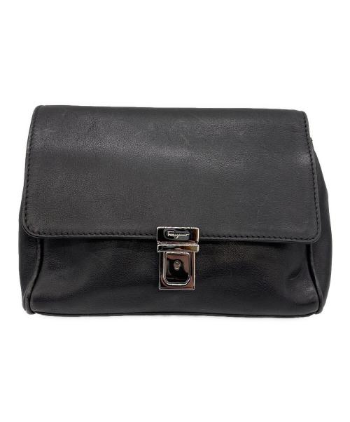 Salvatore Ferragamo（サルヴァトーレ フェラガモ）Salvatore Ferragamo (サルヴァトーレ フェラガモ) セカンドバッグ ブラックの古着・服飾アイテム