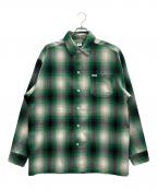 CalTopキャルトップ）の古着「オンブレチェックシャツ」｜グリーン×ブラック