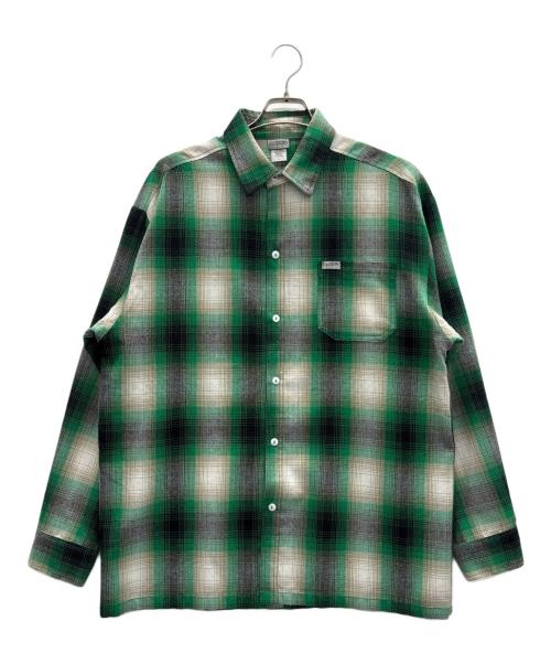 CalTop（キャルトップ）CalTop (キャルトップ) オンブレチェックシャツ グリーン×ブラック サイズ:Lの古着・服飾アイテム