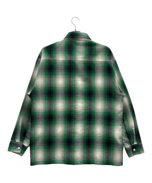 CalTop（キャルトップ）CalTop (キャルトップ) オンブレチェックシャツ グリーン×ブラック サイズ:Lの古着・服飾アイテム