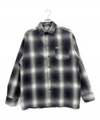CalTopキャルトップ）の古着「オンブレチェックシャツ」｜ブラック×ホワイト