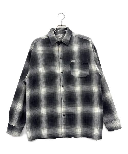 CalTop（キャルトップ）CalTop (キャルトップ) オンブレチェックシャツ ブラック×ホワイト サイズ:Lの古着・服飾アイテム