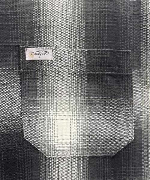 CalTop（キャルトップ）CalTop (キャルトップ) オンブレチェックシャツ ブラック×ホワイト サイズ:Lの古着・服飾アイテム