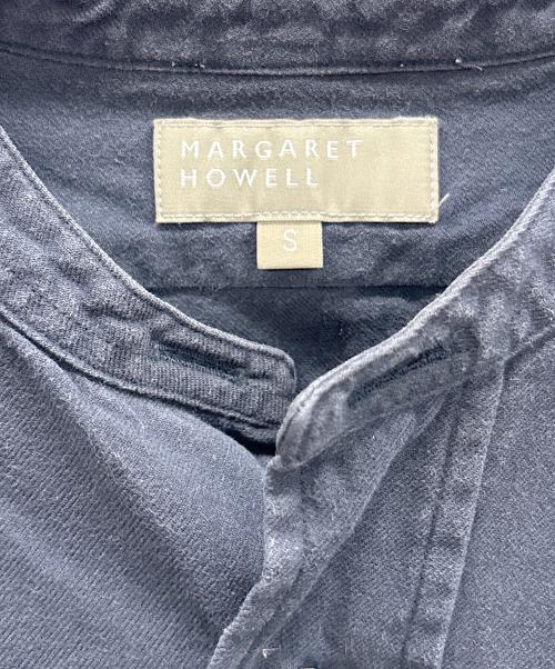 MARGARET HOWELL（マーガレットハウエル）MARGARET HOWELL (マーガレットハウエル) バンドカラーシャツ ネイビー サイズ:Sの古着・服飾アイテム