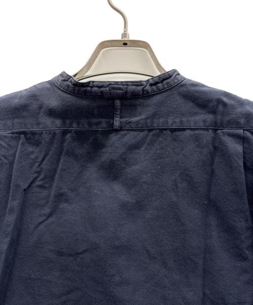 MARGARET HOWELL（マーガレットハウエル）MARGARET HOWELL (マーガレットハウエル) バンドカラーシャツ ネイビー サイズ:Sの古着・服飾アイテム