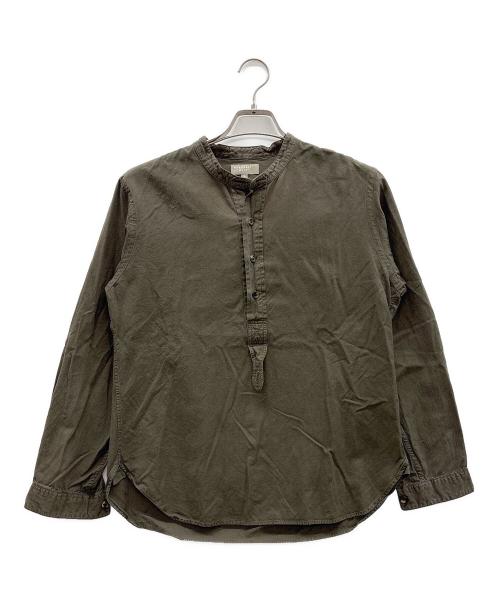 MARGARET HOWELL（マーガレットハウエル）MARGARET HOWELL (マーガレットハウエル) バンドカラーシャツ カーキ サイズ:Sの古着・服飾アイテム