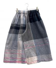 tamaki niime（タマキ ニイメ）の古着「コットンワイドパンツ」｜ブルー×ピンク