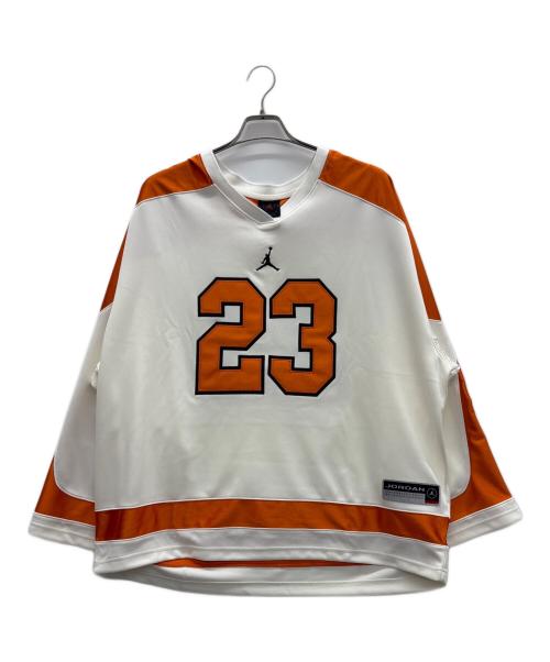 NIKE（ナイキ）NIKE (ナイキ) カレッジエイト ホッケージャージー ホワイト×オレンジ サイズ:XLの古着・服飾アイテム