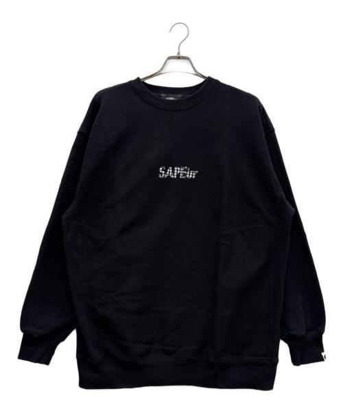 A Elegantes SUPEur（アエレガンスサプール）A Elegantes SUPEur (アエレガンスサプール) スウェット ブラック×ホワイト サイズ:XXLの古着・服飾アイテム