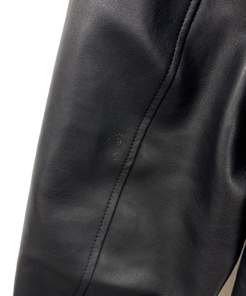 nano・universe（ナノ・ユニバース）nano・universe (ナノ・ユニバース) フェイクレザージャケット ブラック サイズ:XLの古着・服飾アイテム