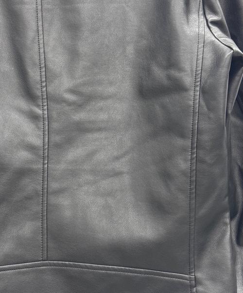 nano・universe（ナノ・ユニバース）nano・universe (ナノ・ユニバース) フェイクレザージャケット ブラック サイズ:XLの古着・服飾アイテム