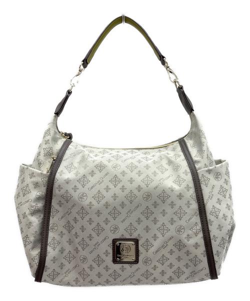 CHRISTIAN OLIVIER（クリスチャン オリヴィア）CHRISTIAN OLIVIER (クリスチャン オリヴィア) トートバッグ グレー×グリーンの古着・服飾アイテム